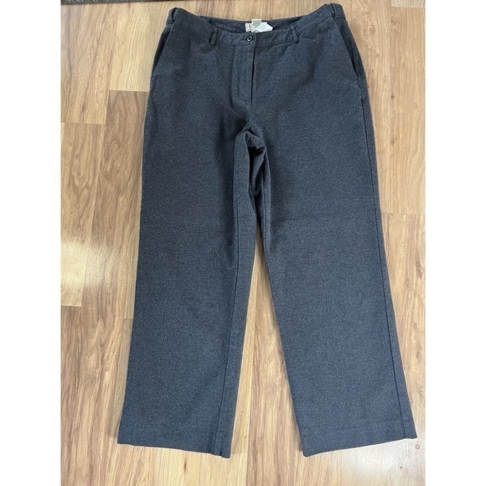 L.L. Bean Women's Pants Gray Dress Pants Lined Pant Classic Size 18